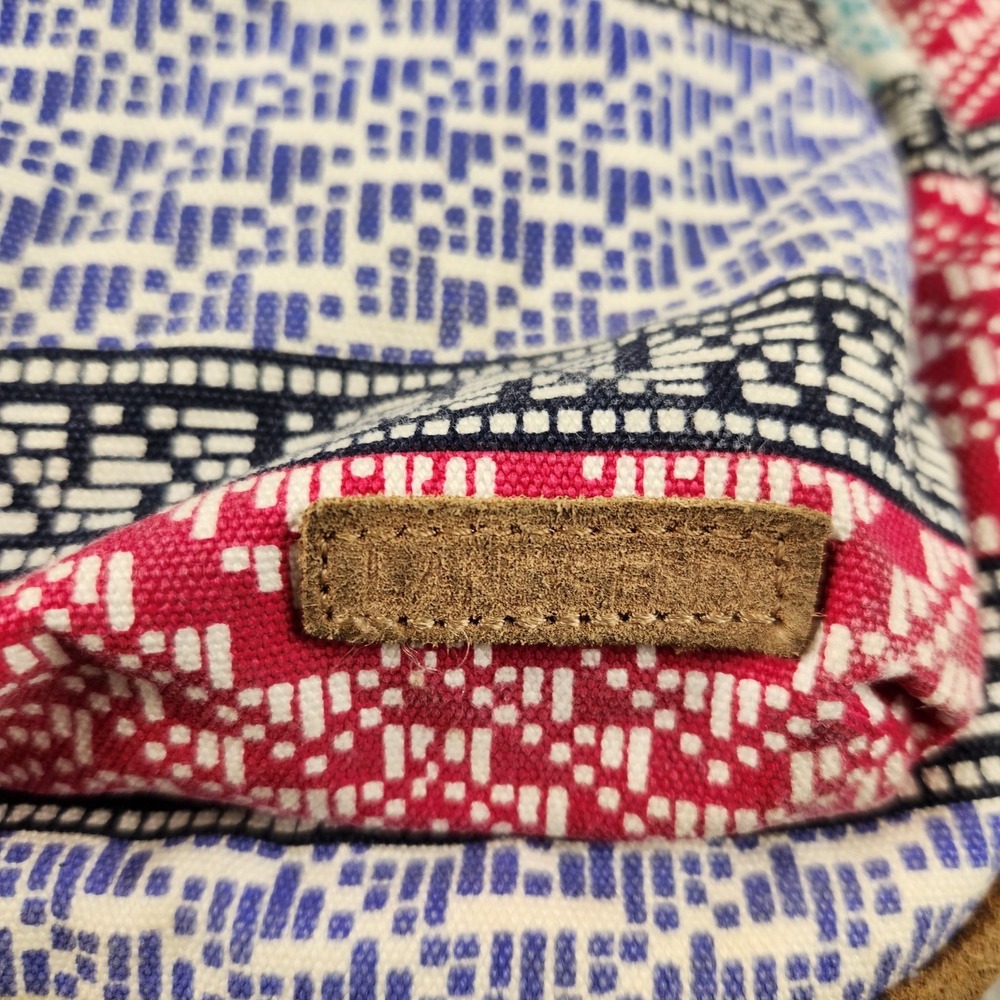 Lands End Backpack Boho Drawstring Aztec Print Southwest Waterproof Rucksack - Picture 7 of 12